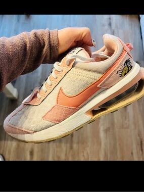 Nike Women’s Peach and Soft Pink Swoosh Sneakers